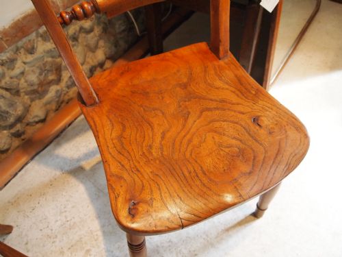 fig 3. Chairs set of four Victorian Windsor knife back kitchen dining chairs c1880