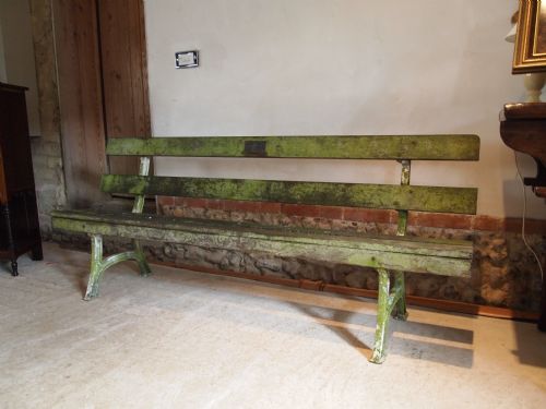 fig 1. Bench garden seat from Lords cricket ground MCC c1920