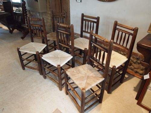 fig 3. Chairs George III Ash spindle back North West chairs c1760