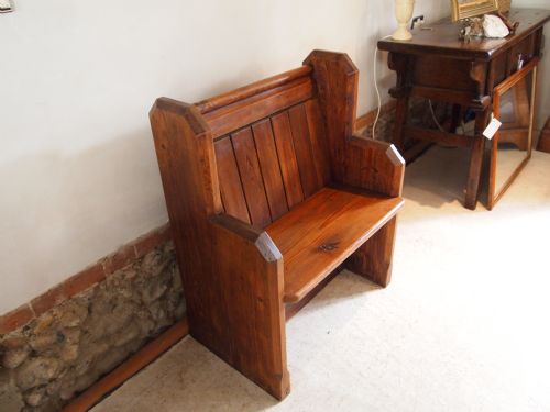 Pew Bench Settle Victorian Pitch Pine Pew Fantastic Rare Size C1880