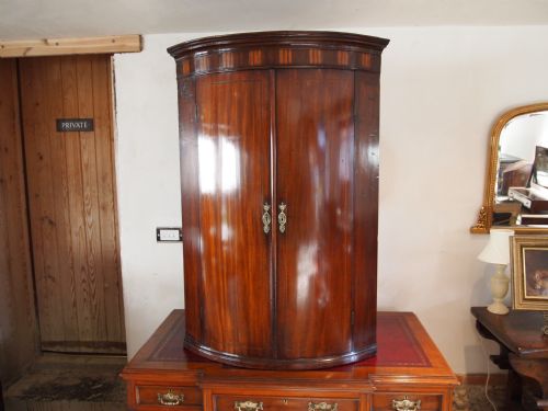 fig 3. Cabinet cupboard George III Mahogany corner cupboard c1790 fine quality