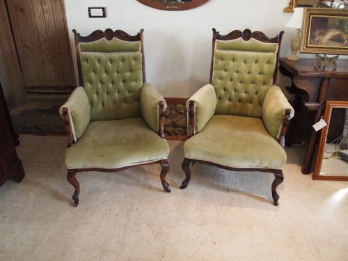 fig 2. Chairs Fine pair of Victorian armchairs c1870