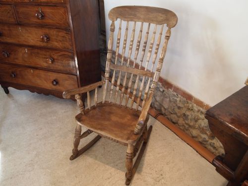 fig 2. Chair rocking chair Victorian Windsor Caistor Lincolnshire John Shadford c1860