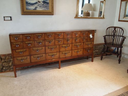 fig 2. Chest of drawers Apothecary chemist drawers London Mahogany c1860