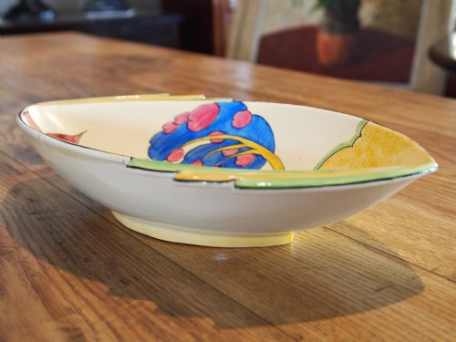 fig 2. Clarice Cliff Moonlight pattern bowl rare Fantasque c1933