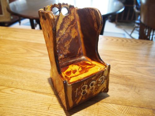 Slipware Halifax Area Lambing Rocking Chair Dated 1882