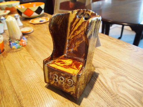 fig 2. Slipware Halifax area lambing rocking chair dated 1882