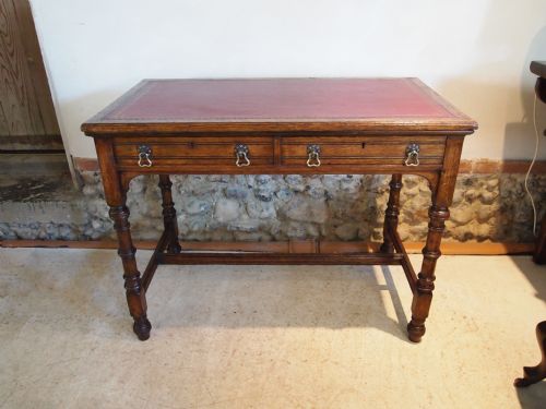 Desk Writing Table Gillows Oak Full Provenance Original Bill and Drawings C1880