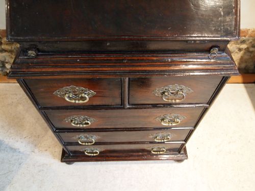 fig 1. Bureau Very rare small Dutch colonial Teak bureau c1750