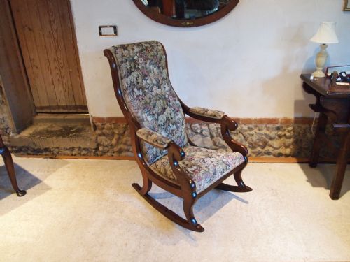 Chair Rocking Chair Victorian Mahogany C1860
