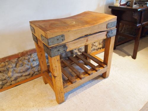 Butchers Block and Stand C1910