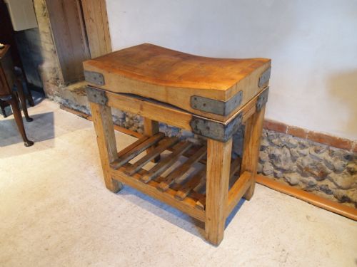 fig 2. Butchers block and stand c1910