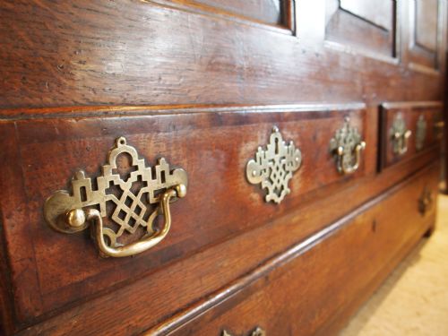 fig 1. Chest trunk blanket box Mule Chest George III Oak c1770