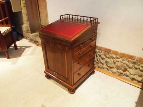 Davenport Desk Fine Quality Rare Zebra Wood Gillows Willaim IV C1830