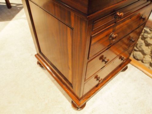 fig 1. Davenport desk Fine quality rare Zebra wood Gillows Willaim IV c1830