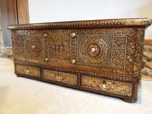 Chest Trunk Blanket Box Mule Chest Teak Zanzibar Chest C1880