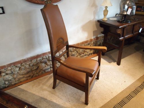 Chair Arts and Crafts Oak Armchair C1900