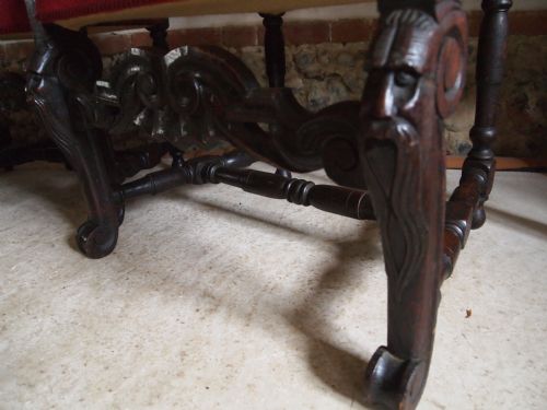 fig 2. Chairs set of eight Victorian Carved Oak dining chairs two carvers c1890