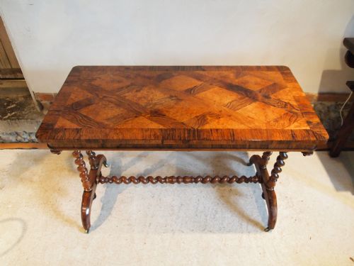 Table Console Side Sofa or Centre Table Rosewood, Amboyna Victorian C1870