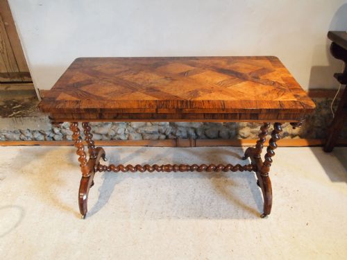 fig 1. Table console side sofa or centre table Rosewood, Amboyna Victorian c1870