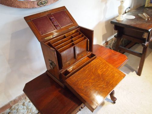 fig 1. Box chest Victorian oak correspondence stationary box c1880