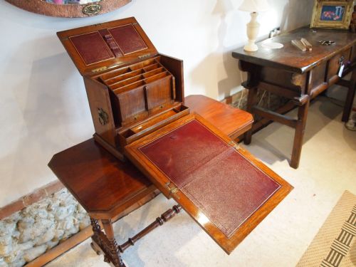 fig 2. Box chest Victorian oak correspondence stationary box c1880