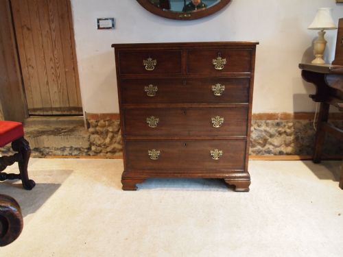fig 2. Chest of drawers George III Mahogany c1780 small size 33 inches wide
