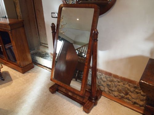 Mirror Full Length Cheval Mirror William IV Mahogany C1830
