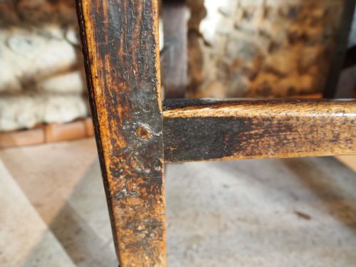 fig 2. Chairs a pair of Queen Anne country Oak chairs c1710