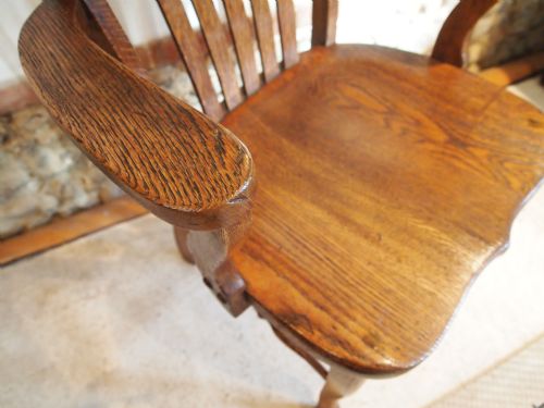 fig 2. Chair Victorian Oak office desk chair c1890