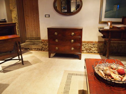 fig 1. Chest of drawers George III Mahogany bow front small size 35 inches wide c1800