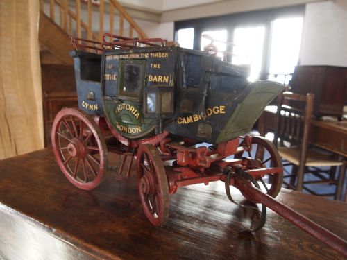 Model Scratch Built Folk Art Victorian Stagecoach C1900