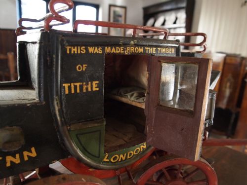 fig 2. Model scratch built folk art Victorian stagecoach c1900