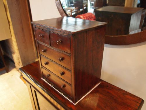 fig 1. Chest of drawers George III Mahogany apprentice piece miniature c1790
