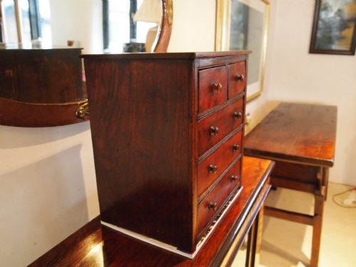 fig 2. Chest of drawers George III Mahogany apprentice piece miniature c1790