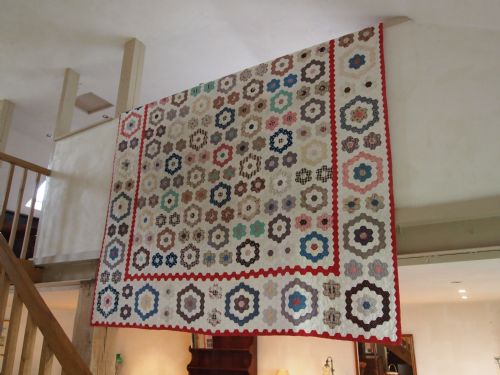 Quilt Original English Victorian Durham Quilt Large Size C1870