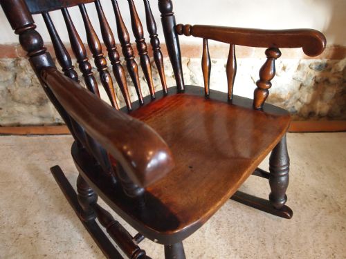 fig 1. Chair rocking chair Victorian John Shadford Caistor Lincolnshire rocker c1850