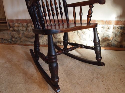 fig 2. Chair rocking chair Victorian John Shadford Caistor Lincolnshire rocker c1850