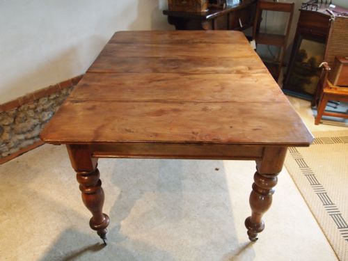 Table Victorian Farmhouse Kitchen Dining Figured Elm C1880