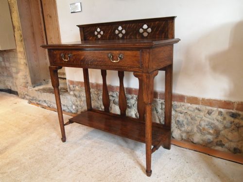 Table Hall or Side Table Arts and Crafts Oak C1900