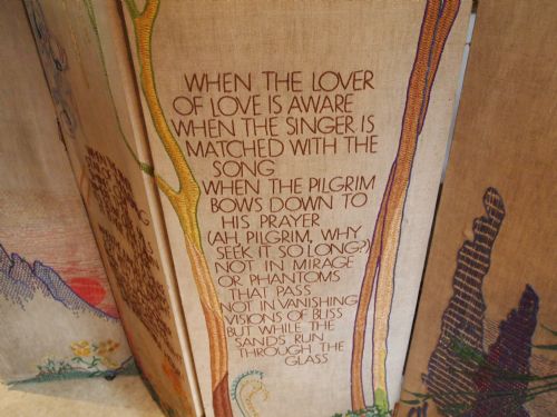 fig 3. Screen stand Arts and crafts Art nouveau embroidery c1900