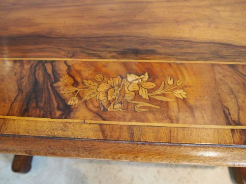fig 2. Table Victorian Figured Walnut Marquetry inlaid low table c1870