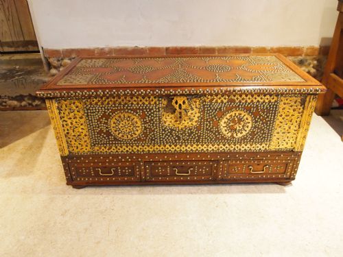 fig 1. Chest coffer blanket box mule chest Zanzibar chest Camphor wood c1850