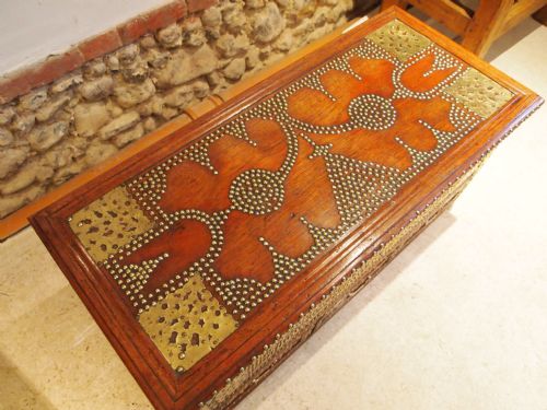fig 3. Chest coffer blanket box mule chest Zanzibar chest Camphor wood c1850