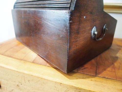 fig 1. Writing box George III Mahogany rare tambour top c1800
