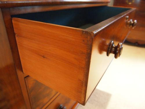 fig 3. Chest of drawers Victorian flame Mahogany compact size c1840