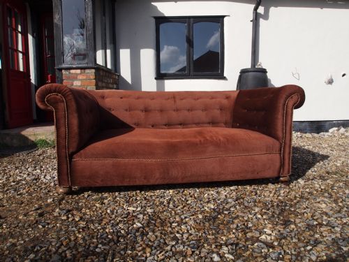 Sofa Settee Victorian Small Chesterfield for Recovering C1890