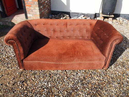 fig 2. Sofa settee Victorian small Chesterfield for recovering c1890