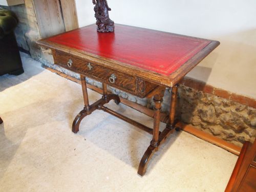 fig 2. Desk Table writing desk Heals of London Arts and Crafts Gothic revival Oak c1900