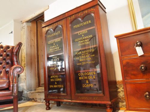 fig 1. Bookcase haberdashery shop display cabinet apothecary Victorian Mahogany c1860